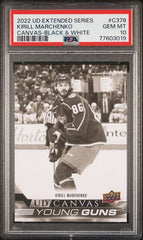 2022-23 Upper Deck Canvas Black & White #C378 Kirill Marchenko PSA 10 (Rookie) | Eastridge Sports Cards