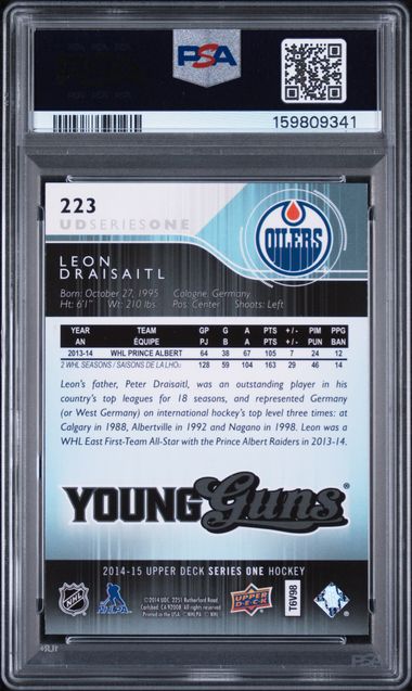 2014-15 Upper Deck #223 Leon Draisaitl PSA 9 (Rookie)