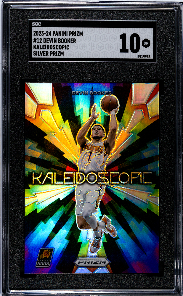 2023-24 Panini Prizm Kaleidoscope Silver Prizm #12 Devin Booker SGC 10