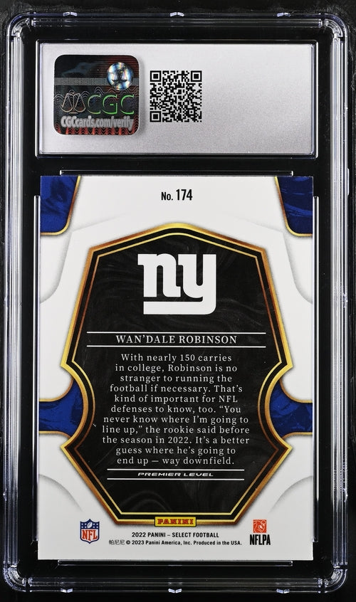 2022 Panini Select #174 Wan'Dale Robinson CGC 9.5 (Rookie)
