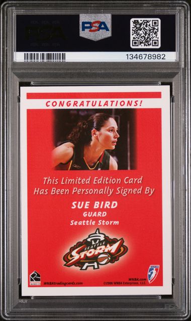 2006 Rittenhouse WNBA All-WNBA 1st Team Autograph Sue Bird PSA 7