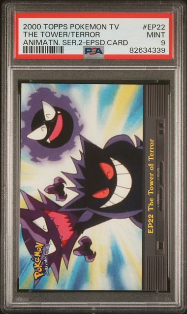 2000 Topps Pokemon TV Animated Series 2 Episode Card #EP22 The Tower of Terror PSA 9