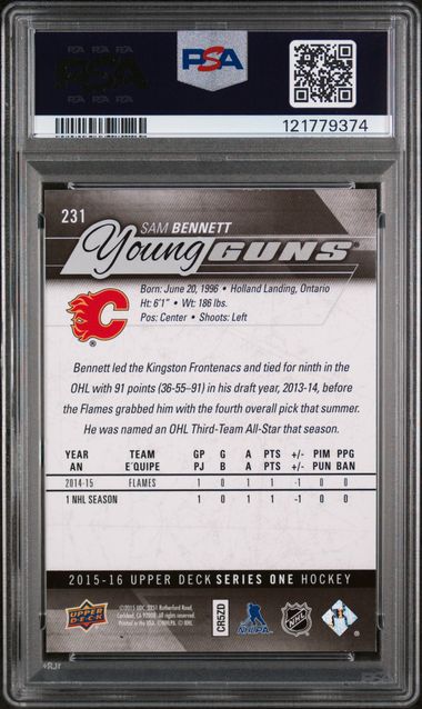 2015-16 Upper Deck #231 Sam Bennett PSA 9 (Rookie)