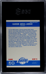 1987-88 Fleer Stickers #8 Kareem Abdul-Jabbar SGC 8 | Eastridge Sports Cards