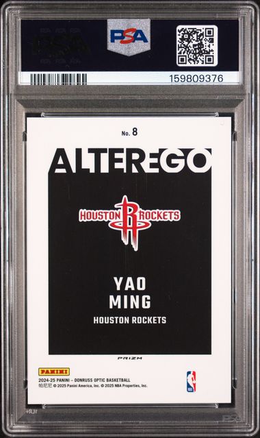 2024-25 Donruss Optic Alter Ego #8 Yao Ming PSA 10