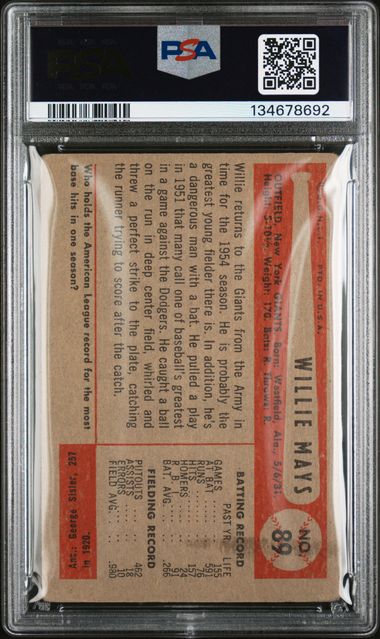 1954 Bowman #89 Willie Mays PSA 1.5