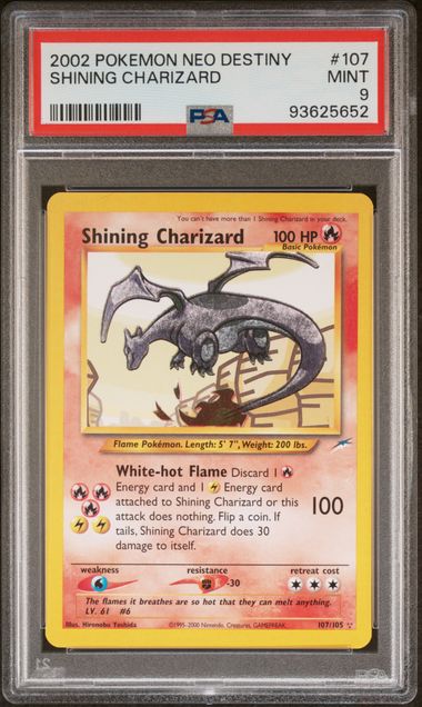 2002 Pokemon Neo Destiny Unlimited #107 Shining Charizard PSA 9