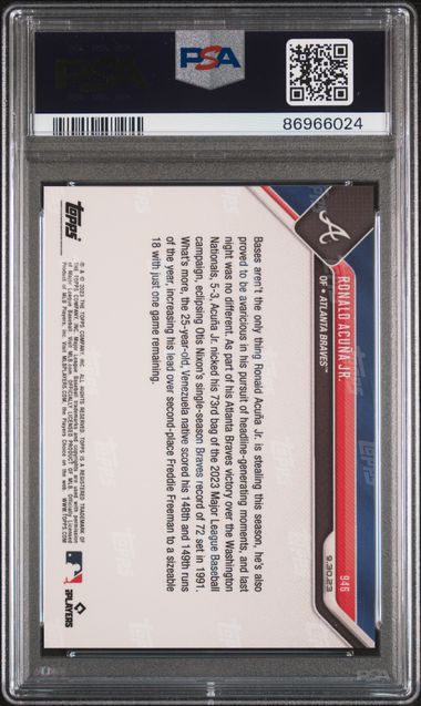 2023 Topps Now #946 Ronald Acuna Jr. PSA 10