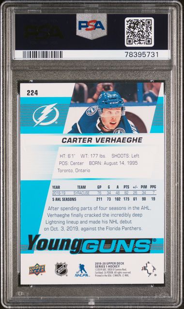 2019-20 Upper Deck #224 Carter Verhaeghe PSA 9 (Rookie)