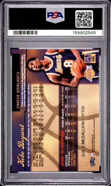 1998-99 Fleer Ultra Gold Medallion #61G Kobe Bryant PSA 8
