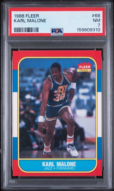 1986-87 Fleer #68 Karl Malone PSA 7 (Rookie)