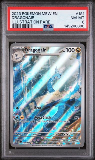 2023 Pokemon 151 #181 Dragonair - Illustration Rare PSA 8