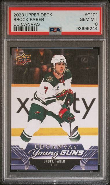 2023-24 Upper Deck UD Canvas #C101 Brock Faber PSA 10 (Rookie)