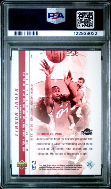 2003-04 Upper Deck Phenomenal Beginning #6 LeBron James PSA 9 (Rookie)