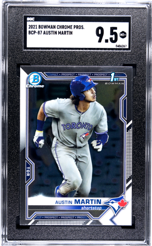 2021 Bowman Chrome Prospects #BCP87 Austin Martin SGC 9.5