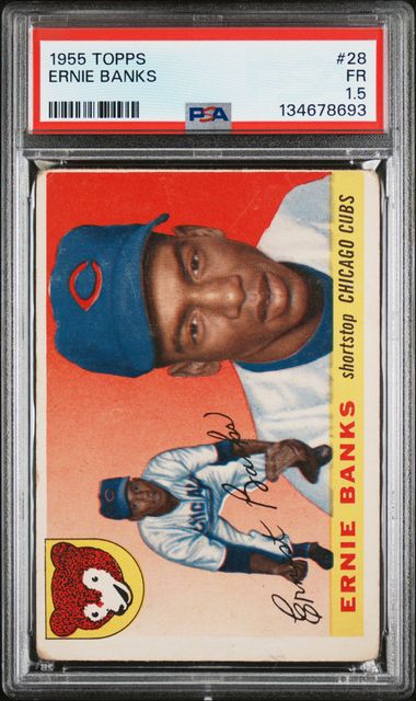 1955 Topps #28 Ernie Banks PSA 1.5