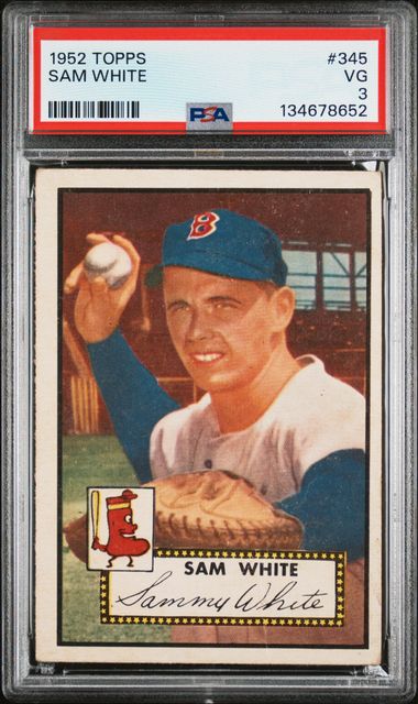 1952 Topps #345 Sam White PSA 3