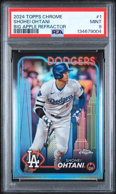 2024 Topps Chrome Big Apple Refractor #1 Shohei Ohtani PSA 9