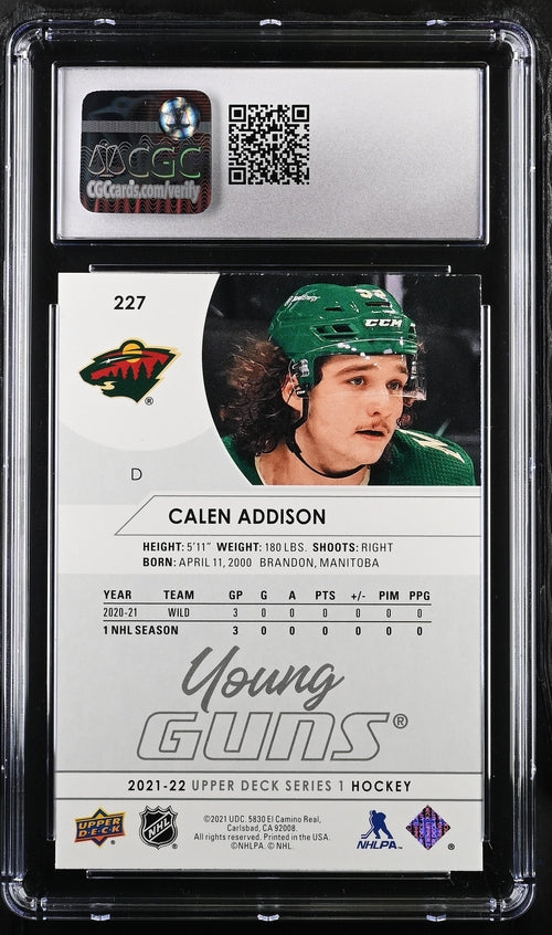 2021-22 Upper Deck #227 Calen Addison CGC 9.5 (Rookie)