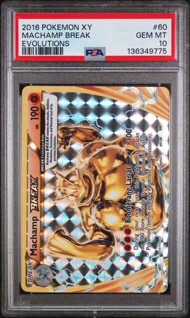 2016 Pokemon Evolutions #60 Machamp Break PSA 10