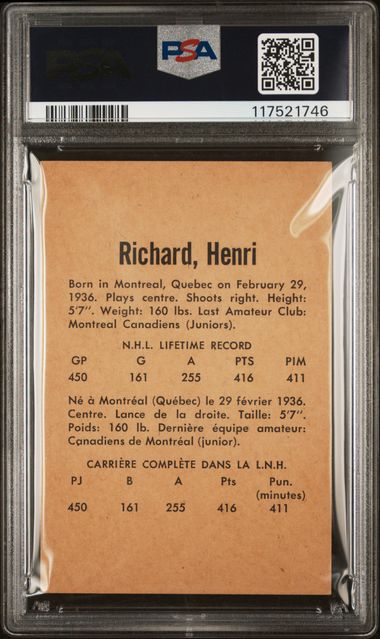 1962-63 Parkhurst #38 Henri Richard PSA 5