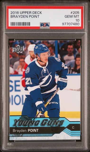2016-17 Upper Deck #205 Brayden Point PSA 10 (Rookie)