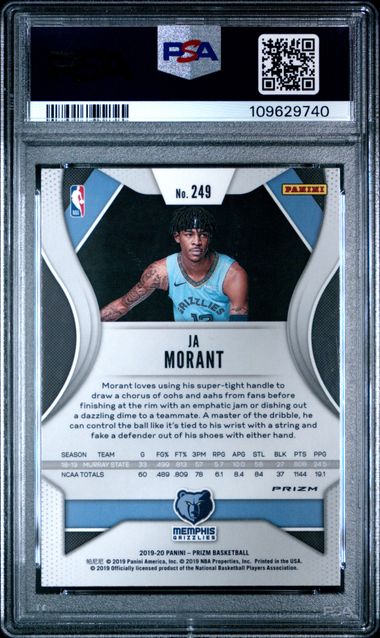 2019-20 Panini Prizm Orange Ice #249 Ja Morant PSA 10 (Rookie)