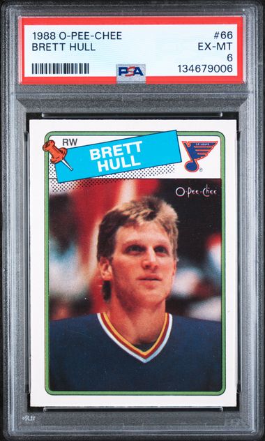1988-89 O-Pee-Chee #66 Brett Hull PSA 6 (Rookie)