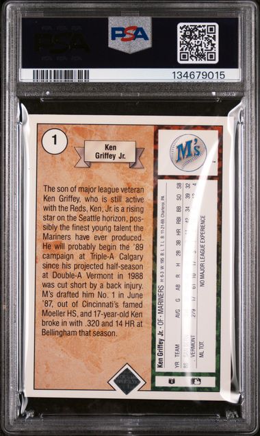 1989 Upper Deck #1 Ken Griffey Jr. PSA 8 (Rookie)
