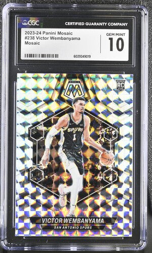 2023-24 Panini Mosaic Silver Mosaic #238 Victor Wembanyama CGC 10 (Rookie)
