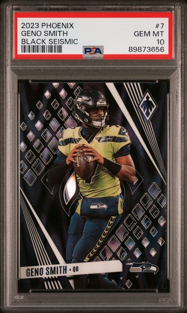 2023 Panini Phoenix Black Seismic #7 Geno Smith #05/10 PSA 10
