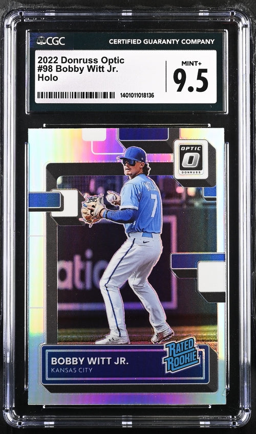 2022 Donruss Optic Holo #98 Bobby Witt Jr. CGC 9.5 (Rookie)