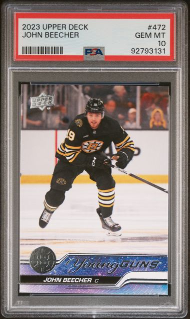 2023-24 Upper Deck #472 John Beecher PSA 10 (Rookie)