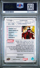 2023 Upper Deck Marvel Platinum Blue Traxx #152 Carnage #405/499 PSA 10 | Eastridge Sports Cards