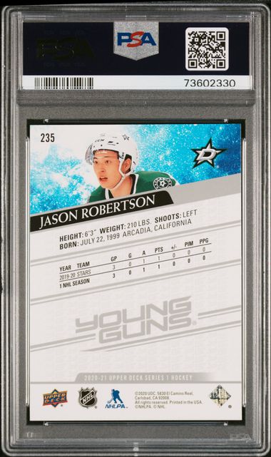 2020-21 Upper Deck #235 Jason Robertson PSA 10 (Rookie)