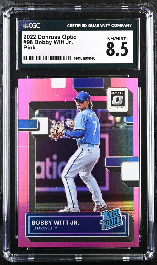 2022 Donruss Optic Pink #98 Bobby Witt Jr. CGC 8.5 (Rookie)