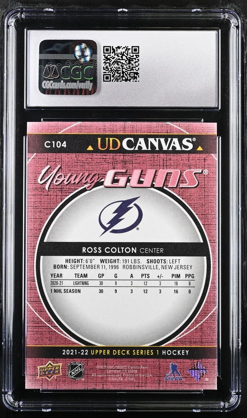 2021-22 Upper Deck Canvas #C104 Ross Colton CGC 9.5 (Rookie)