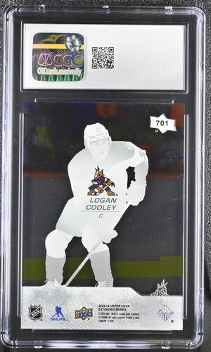 2023-24 Upper Deck Clear Cut #701 Logan Cooley CGC 8 (Rookie)