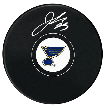 Jordan Kyrou Autographed St. Louis Blues Puck (COJO Sports)