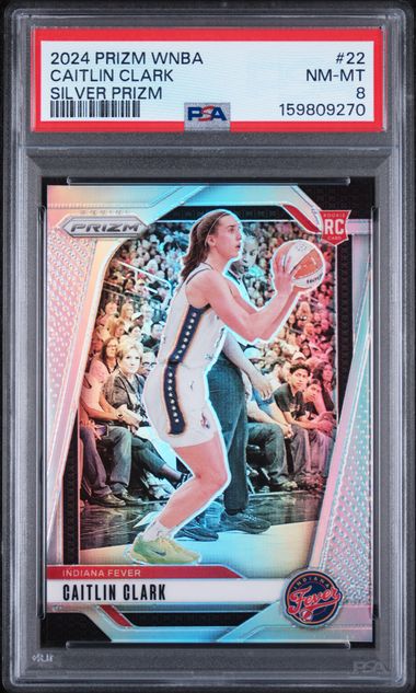 2024 Panini Prizm WNBA Silver Prizm #22 Caitlin Clark PSA 8 (Rookie)