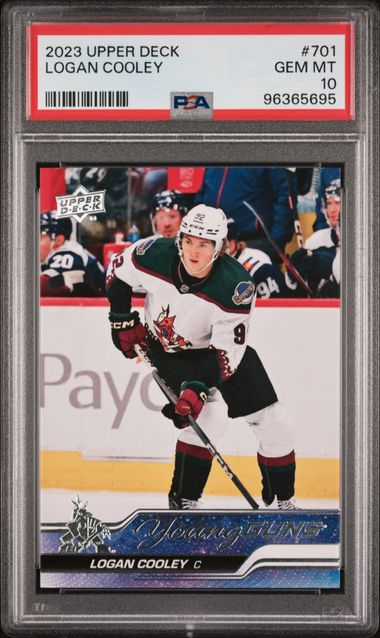 2023-24 Upper Deck #701 Logan Cooley PSA 10 (Rookie)