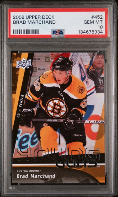 2009-10 Upper Deck #452 Brad Marchand PSA 10 (Rookie)