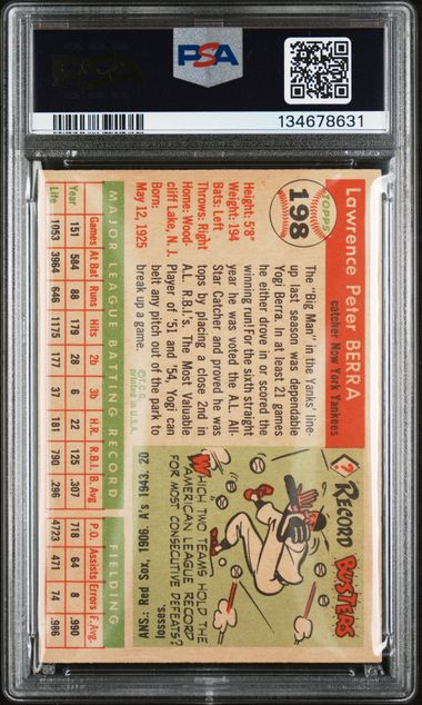 1955 Topps #198 Yogi Berra PSA 4