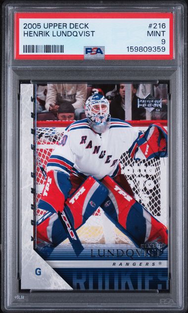 2005-06 Upper Deck #216 Henrik Lundqvist PSA 9 (Rookie)