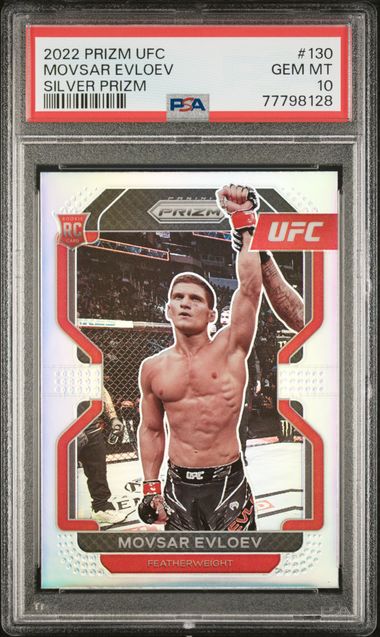 2022 Panini Prizm UFC Silver Prizm #130 Movsar Evloev PSA 10 (Rookie) | Eastridge Sports Cards