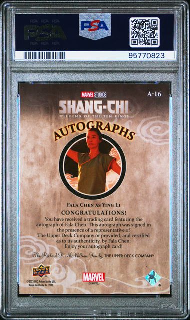2023 Upper Deck Shang-Chi and the Legend of the Ten Rings Autographs #A16 Fala Chen as Ying Li PSA 8.5 | Eastridge Sports Cards