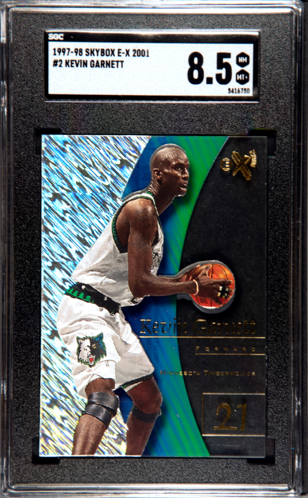 1997-98 Skybox E-X 2001 #2 Kevin Garnett SGC 8.5