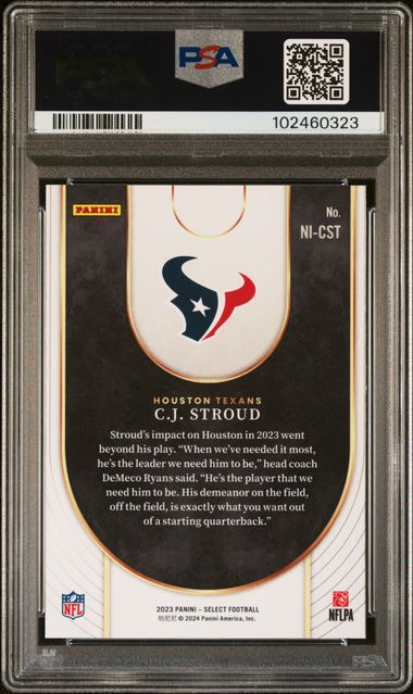 2023 Panini Select Neon Icons #NICST CJ Stroud PSA 10 (Rookie)