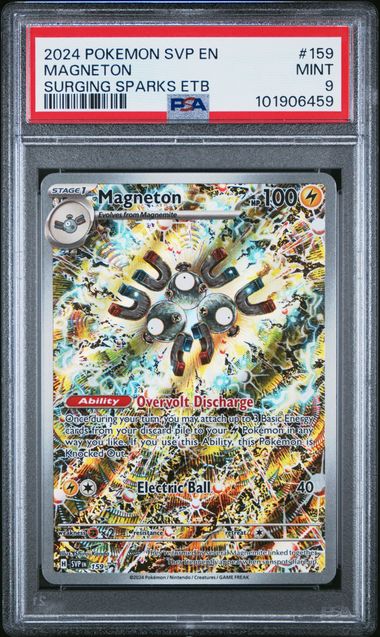 2024 Pokemon Surging Sparks ETB Promo #159 Magneton PSA 9