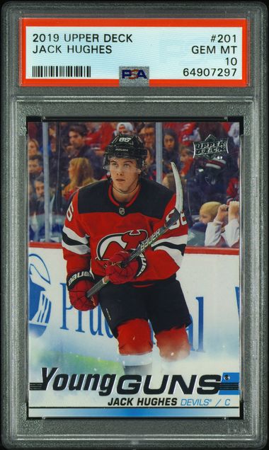 2019-20 Upper Deck #201 Jack Hughes PSA 10 (Rookie)